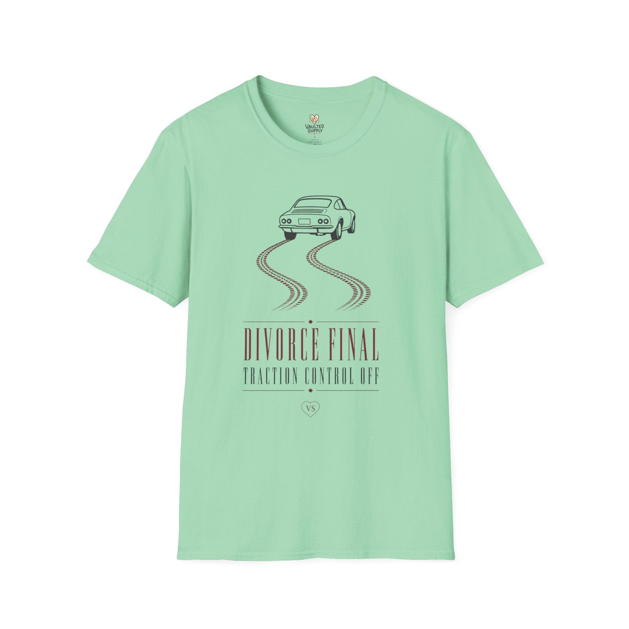 Classic Car Drift with Tire Track T-Shirt