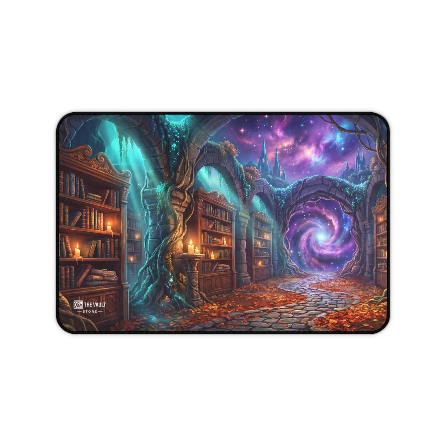 Cosmic Library Portal Desk Mat