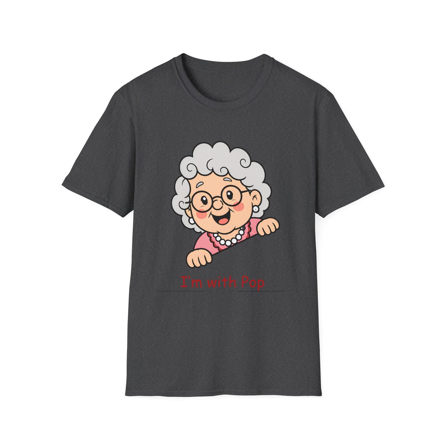 Grandma Peeking T-Shirt — Cute "I'm with Pop" Graphic Tee