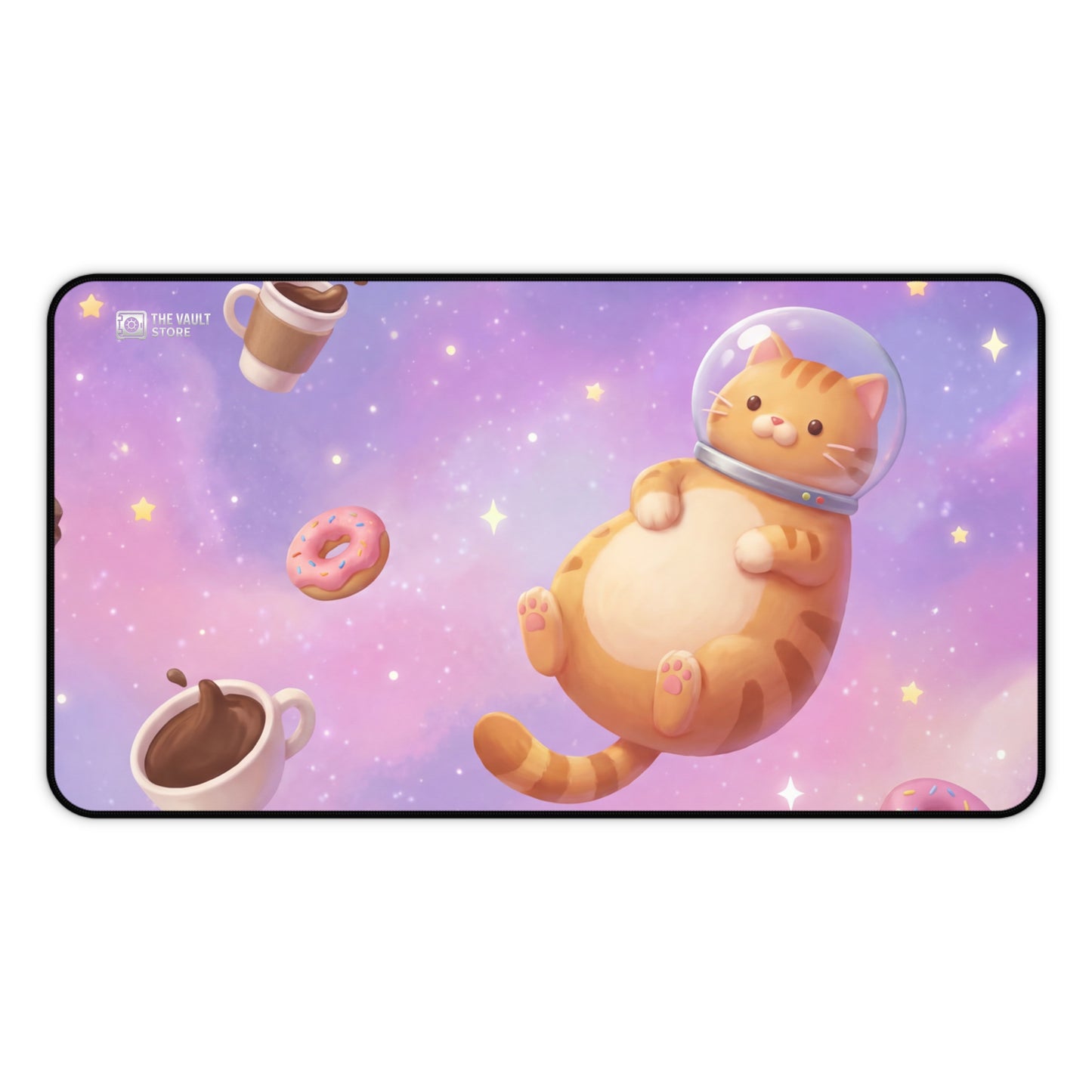 Cosmic Cat Cafe Desk Mat