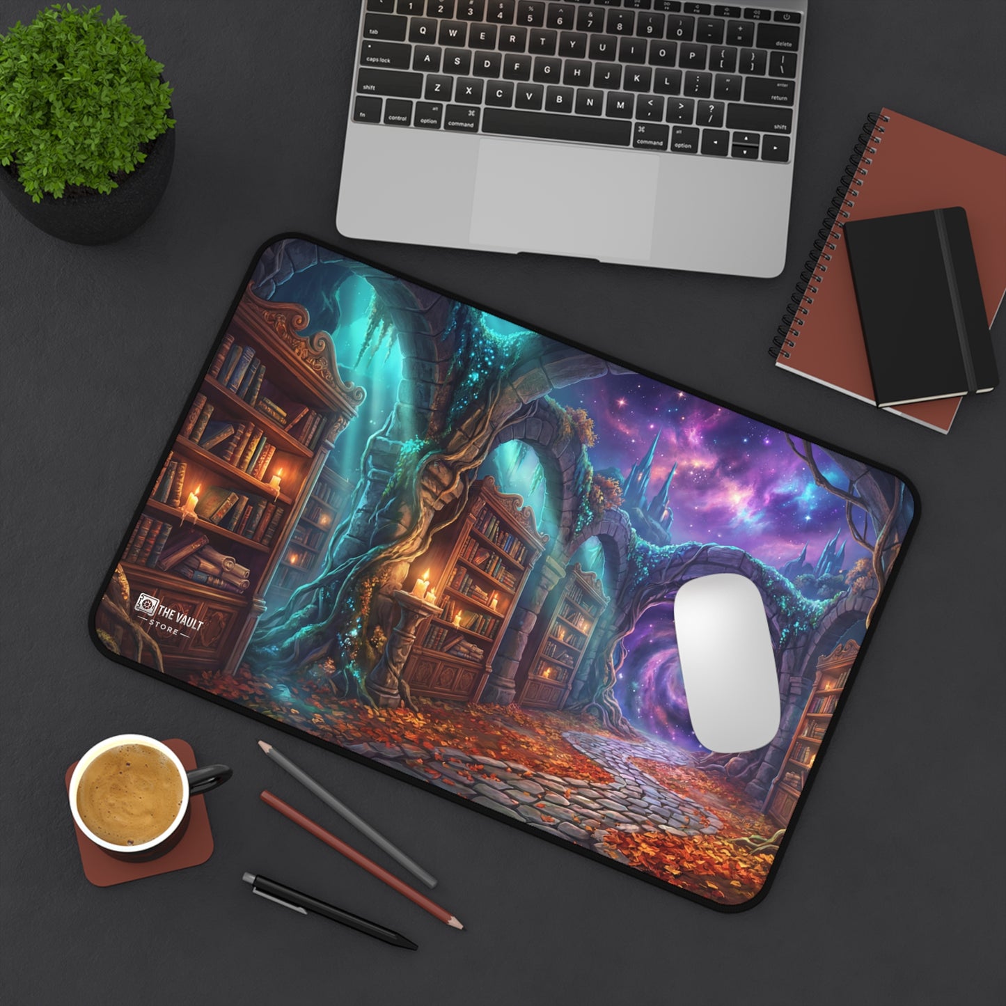 Cosmic Library Portal Desk Mat