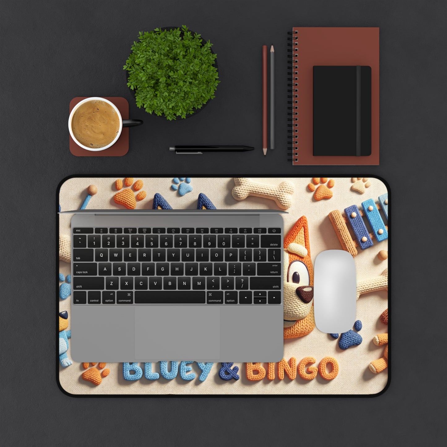 Bluey & Bingo Cartoon Desk Mat