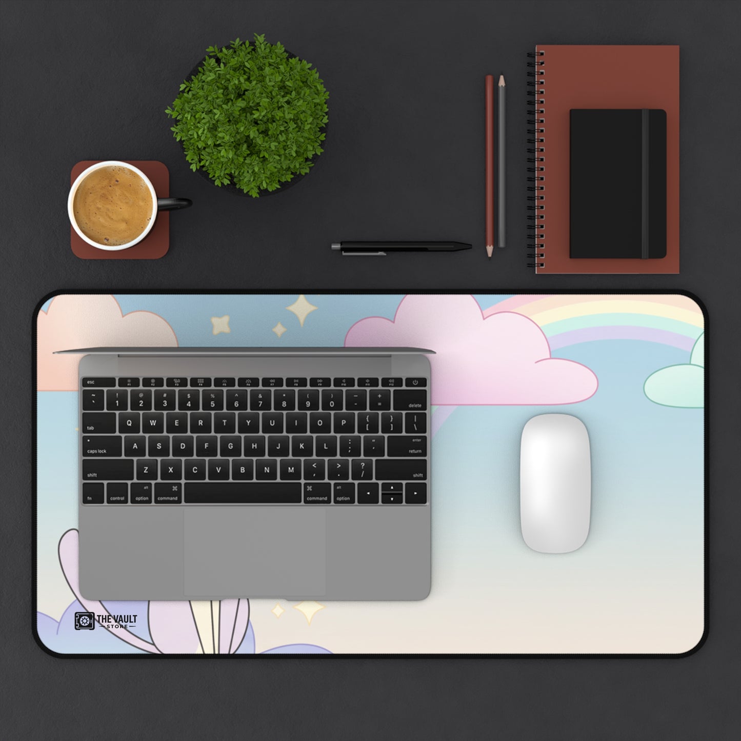 Kawaii Pastel Cat Desk Mat