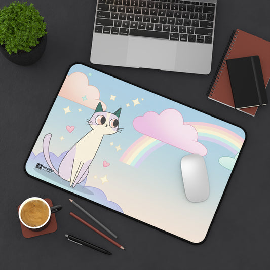 Kawaii Pastel Cat Desk Mat