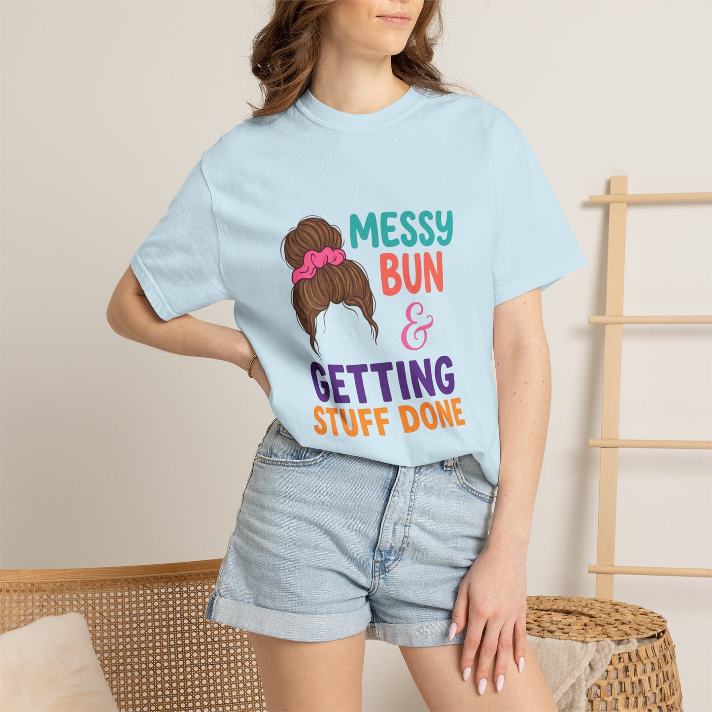 Messy Bun Getting STuff Done T-Shirt