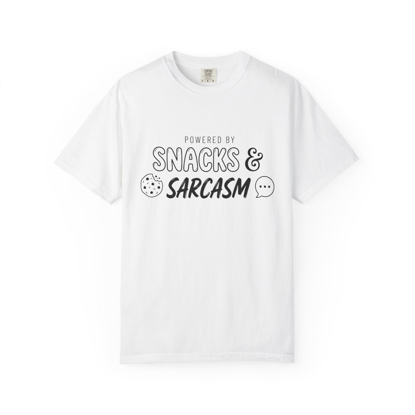 Funny "Snacks and Sarcasm" T-Shirt