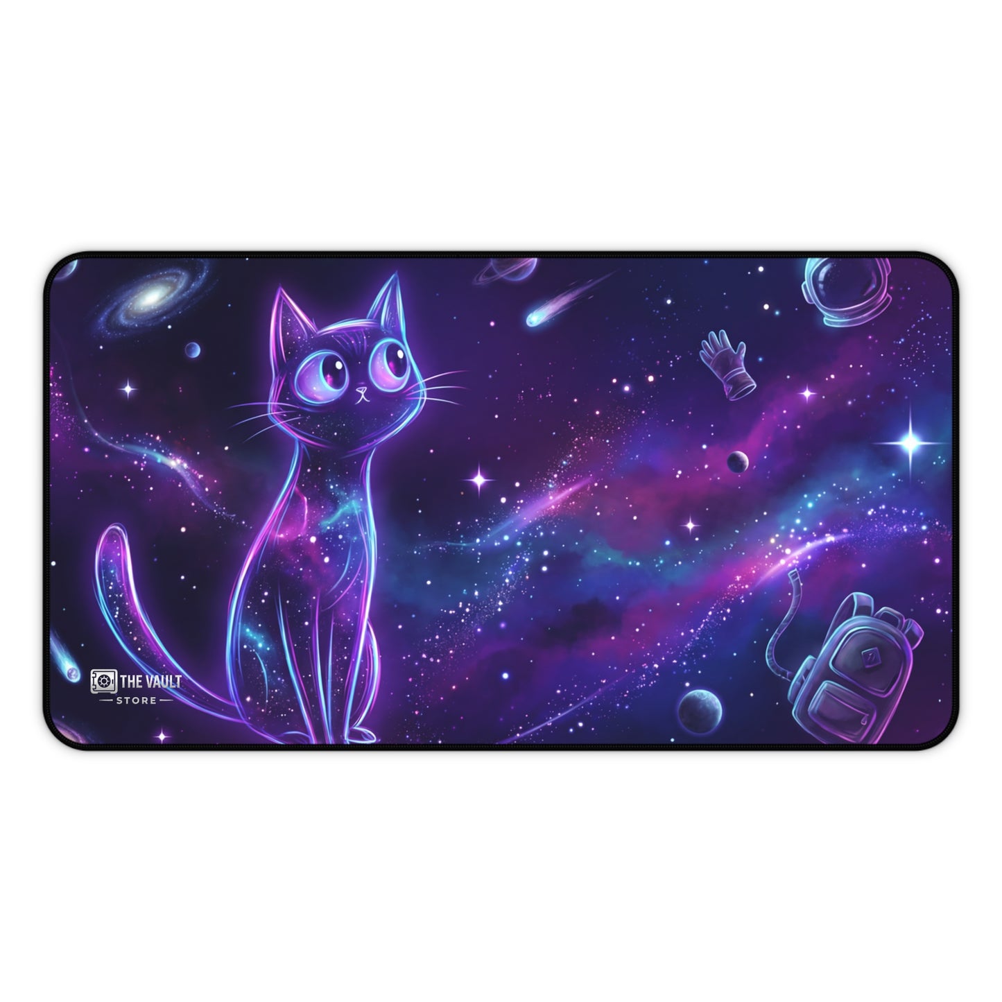 Midnight Cat Dreams Desk Mat