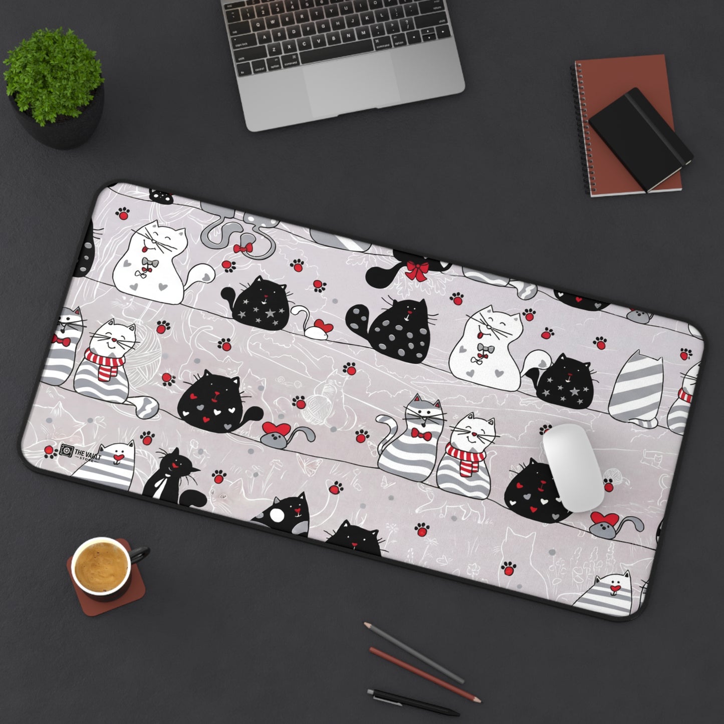 Too Many Cats Never Desk Mat