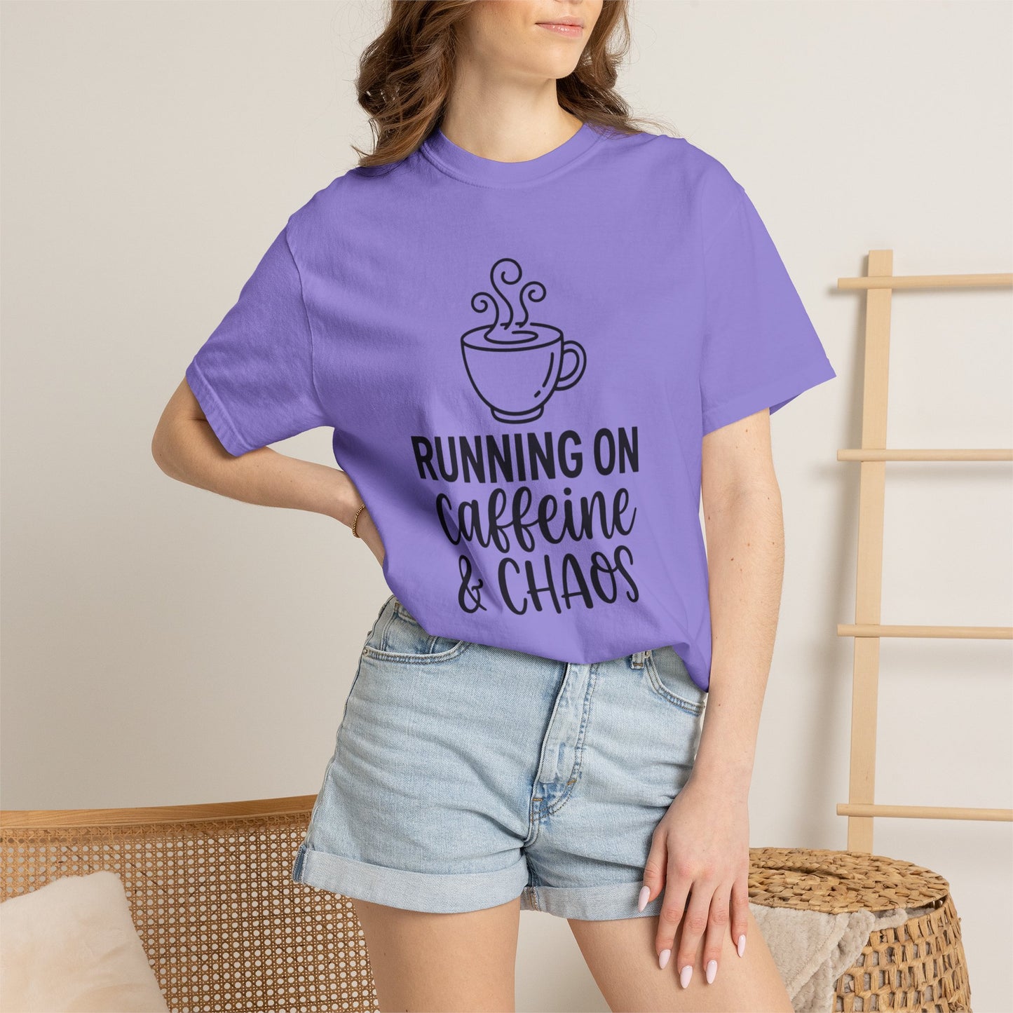 Funny "Caffeine and Chaos" T-Shirt