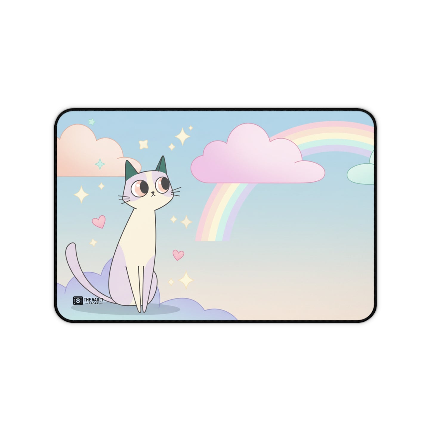 Kawaii Pastel Cat Desk Mat