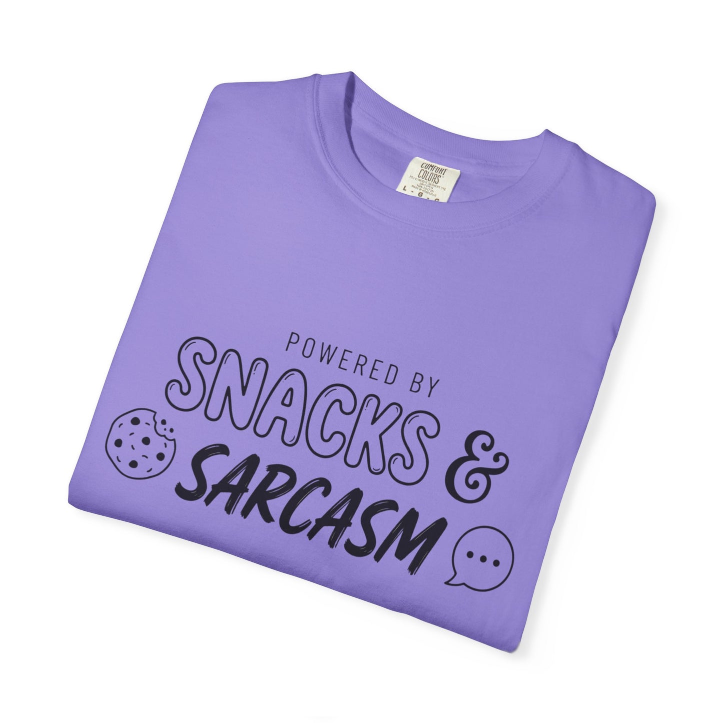 Funny "Snacks and Sarcasm" T-Shirt