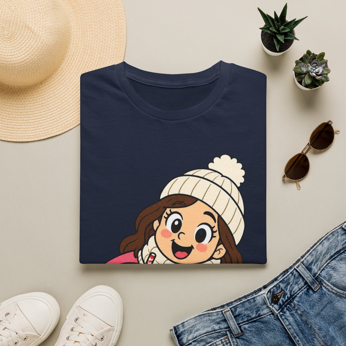 Cute Winter Girl T-Shirt — "I'm with the Beach Bum" Graphic Tee