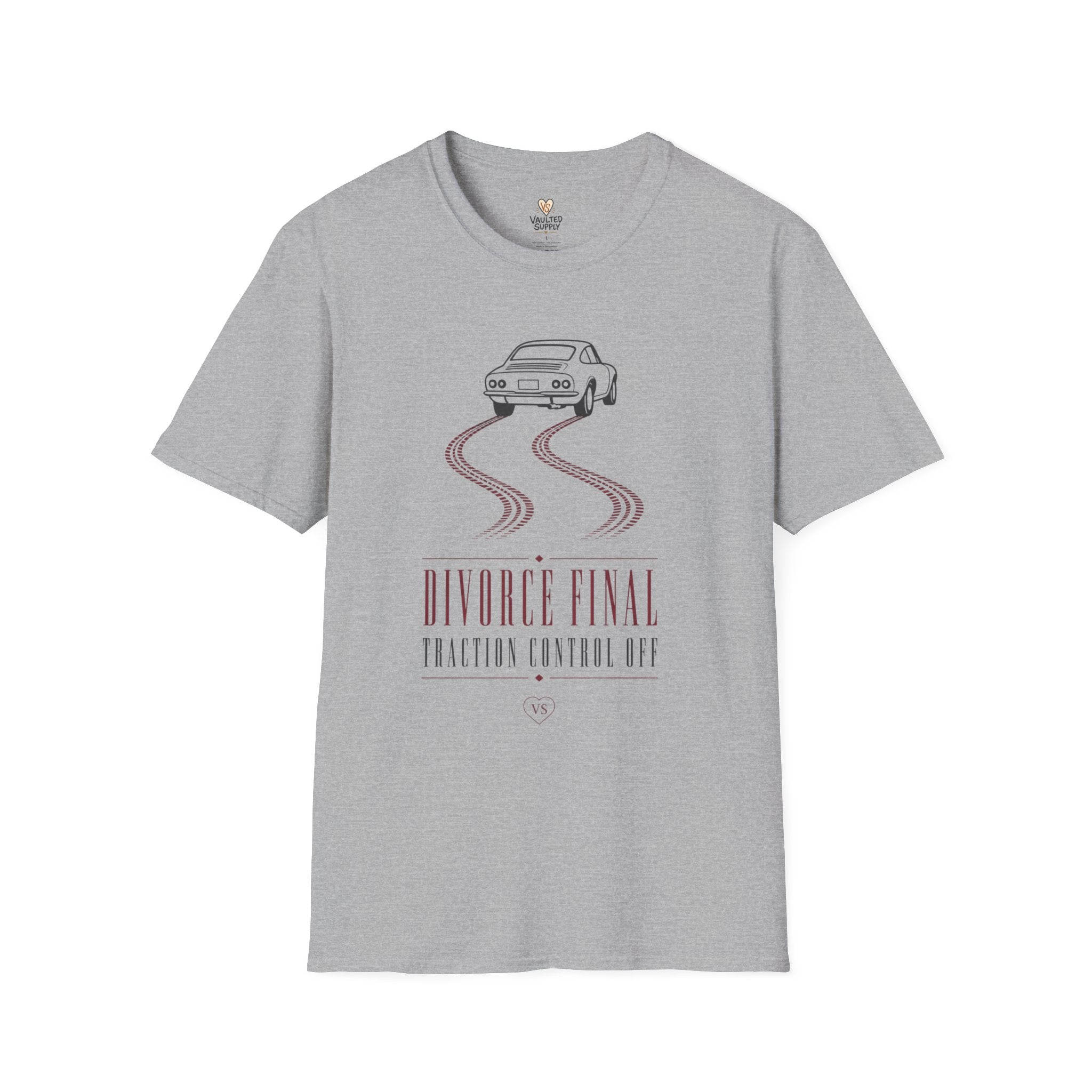 Classic Car Drift with Tire Track T-Shirt