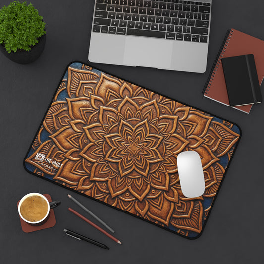 Embossed Leather Mandala Pattern  Desk Mat