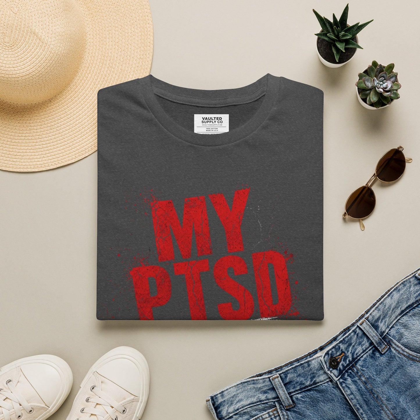PTSD Awareness T-Shirt — "My PTSD" Graphic Support Tee