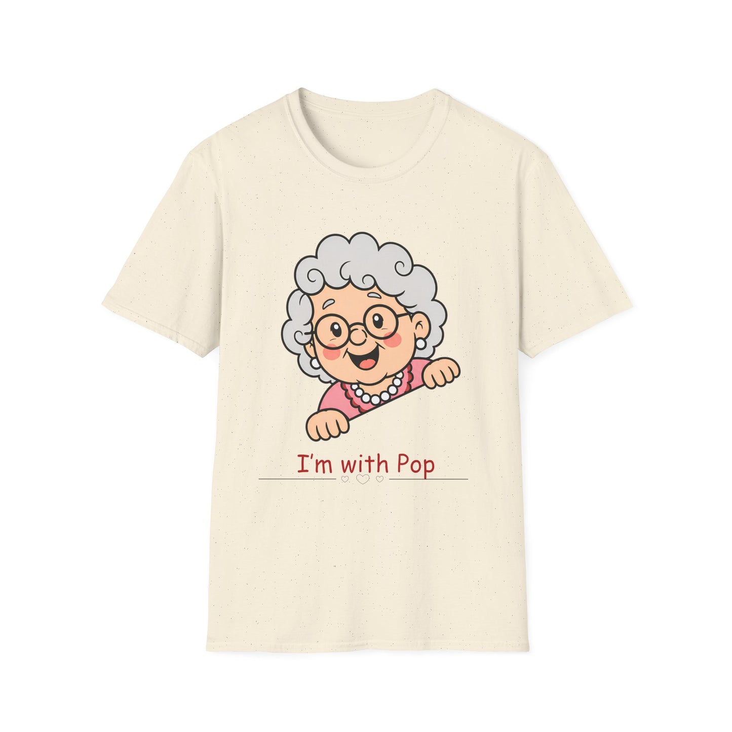 Grandma Peeking T-Shirt — Cute "I'm with Pop" Graphic Tee