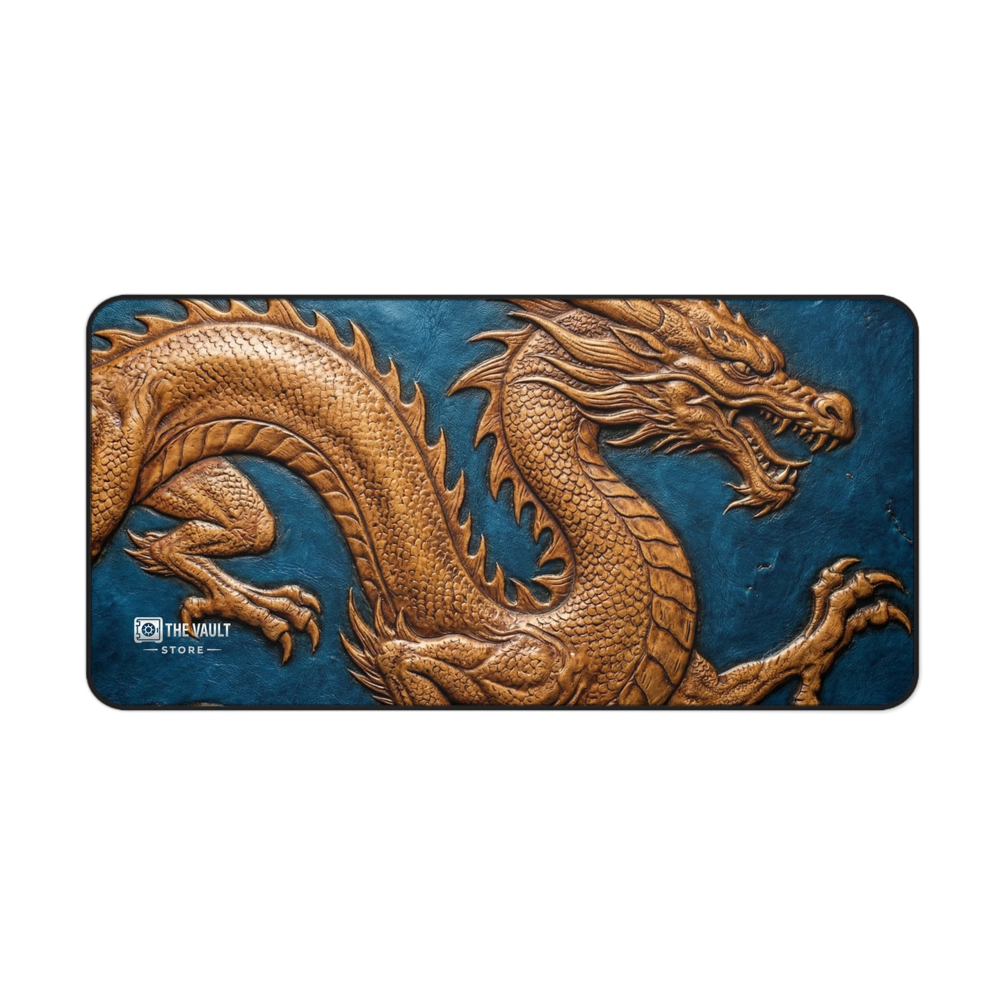 Embossed Leather Mandala Pattern Desk Mat
