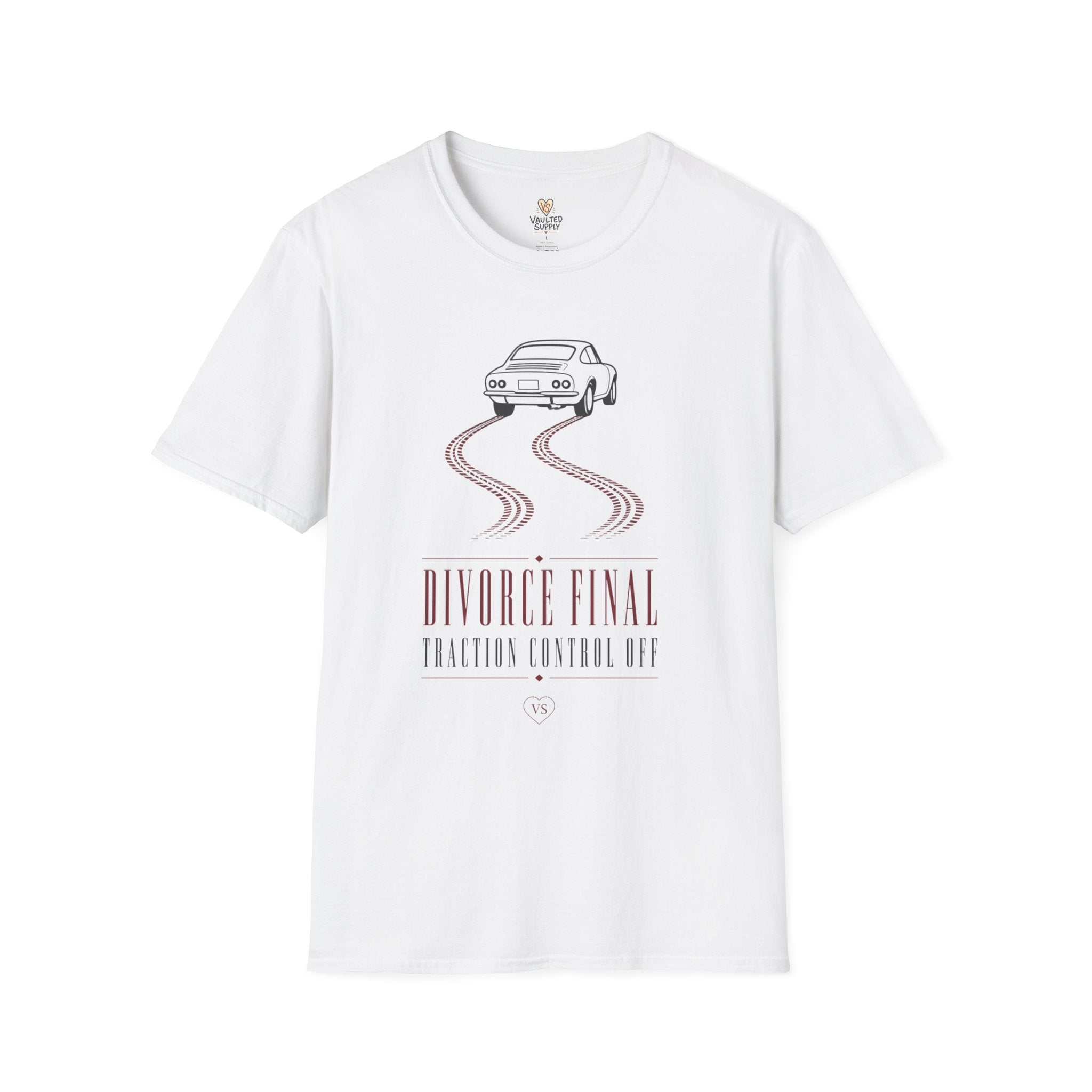 Classic Car Drift with Tire Track T-Shirt
