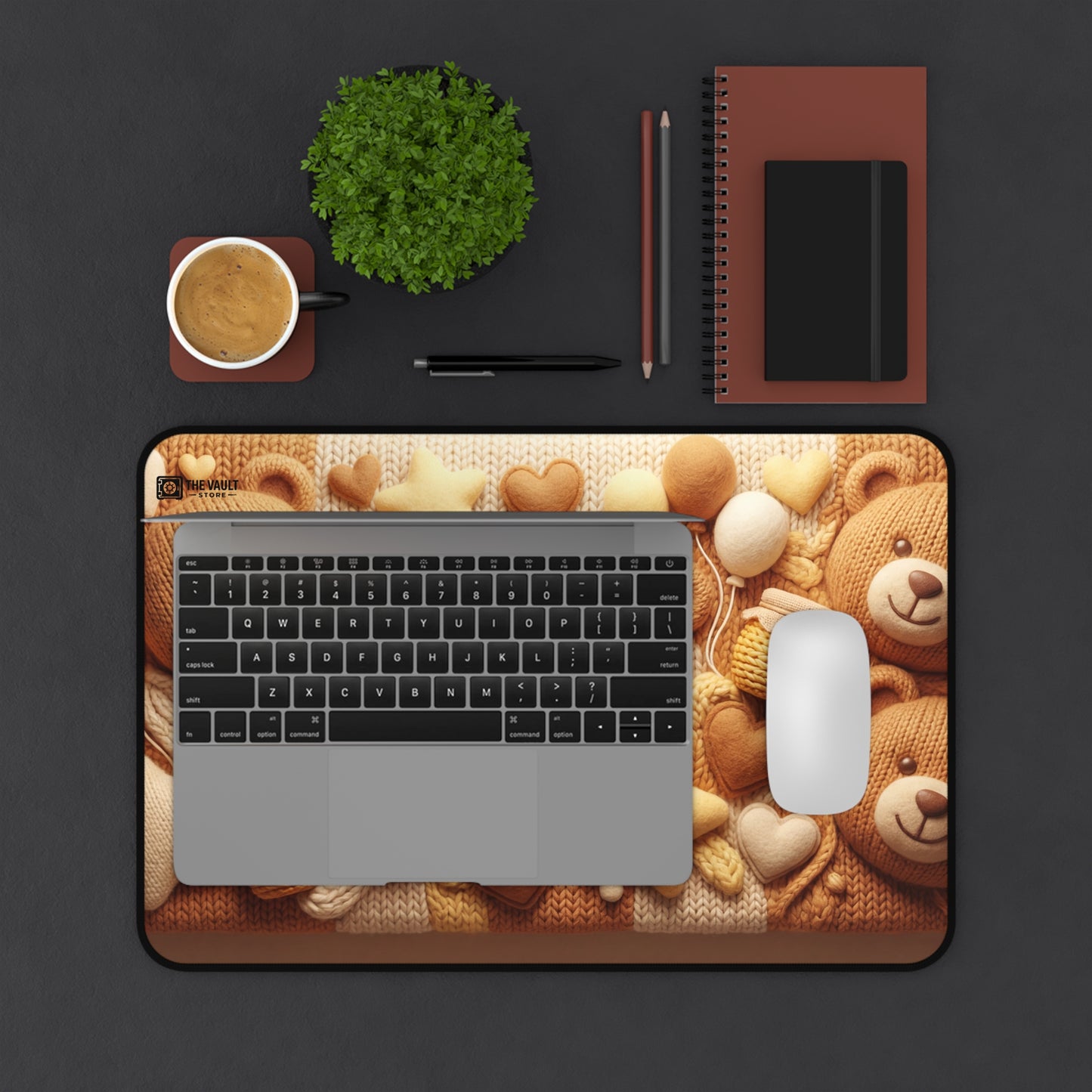 Cute Teddy Cookie Desk Mat
