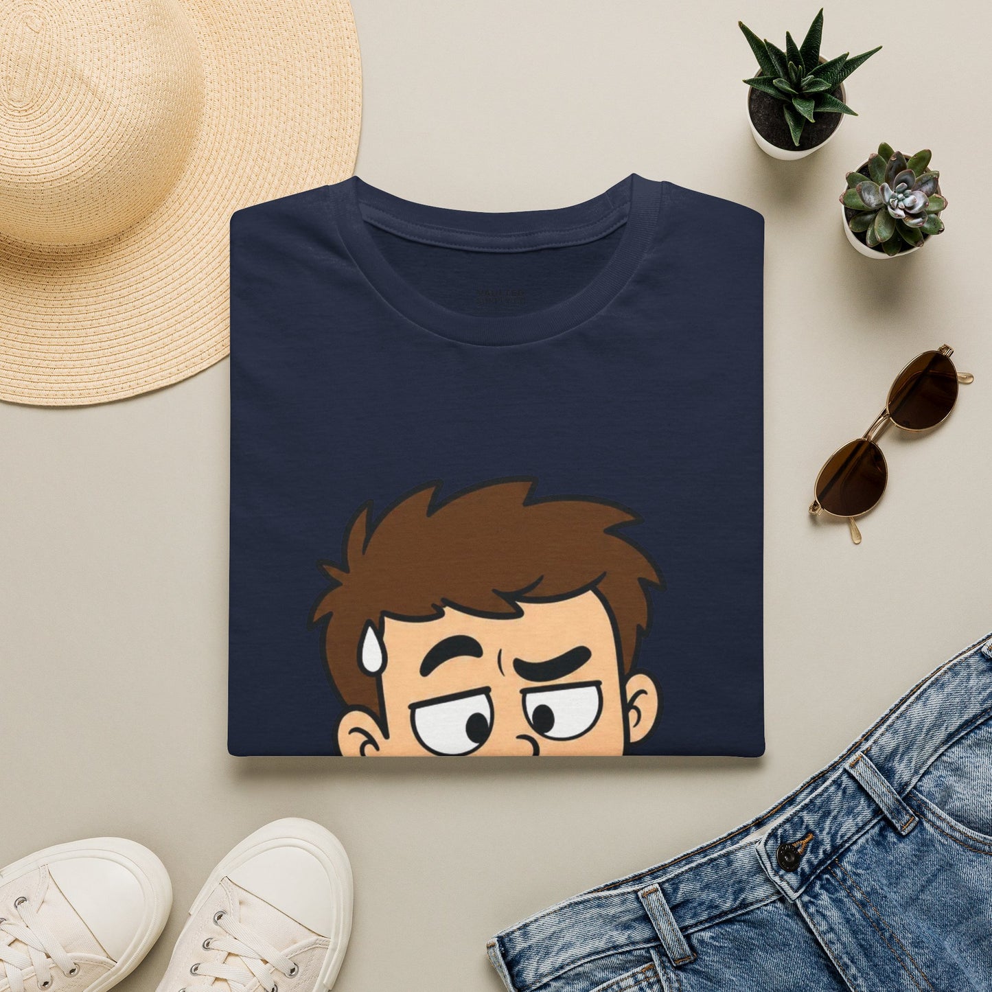 Funny "I'm With the Shopaholic" T-Shirt — Cute Peekaboo Cartoon Tee