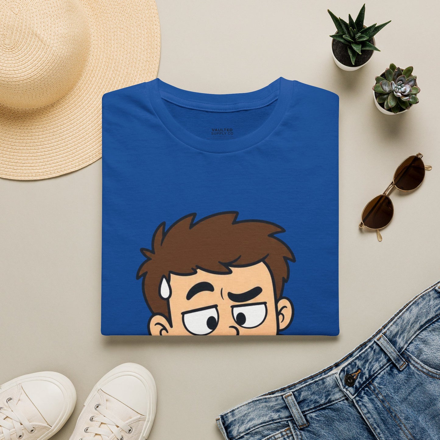 Funny "I'm With the Shopaholic" T-Shirt — Cute Peekaboo Cartoon Tee