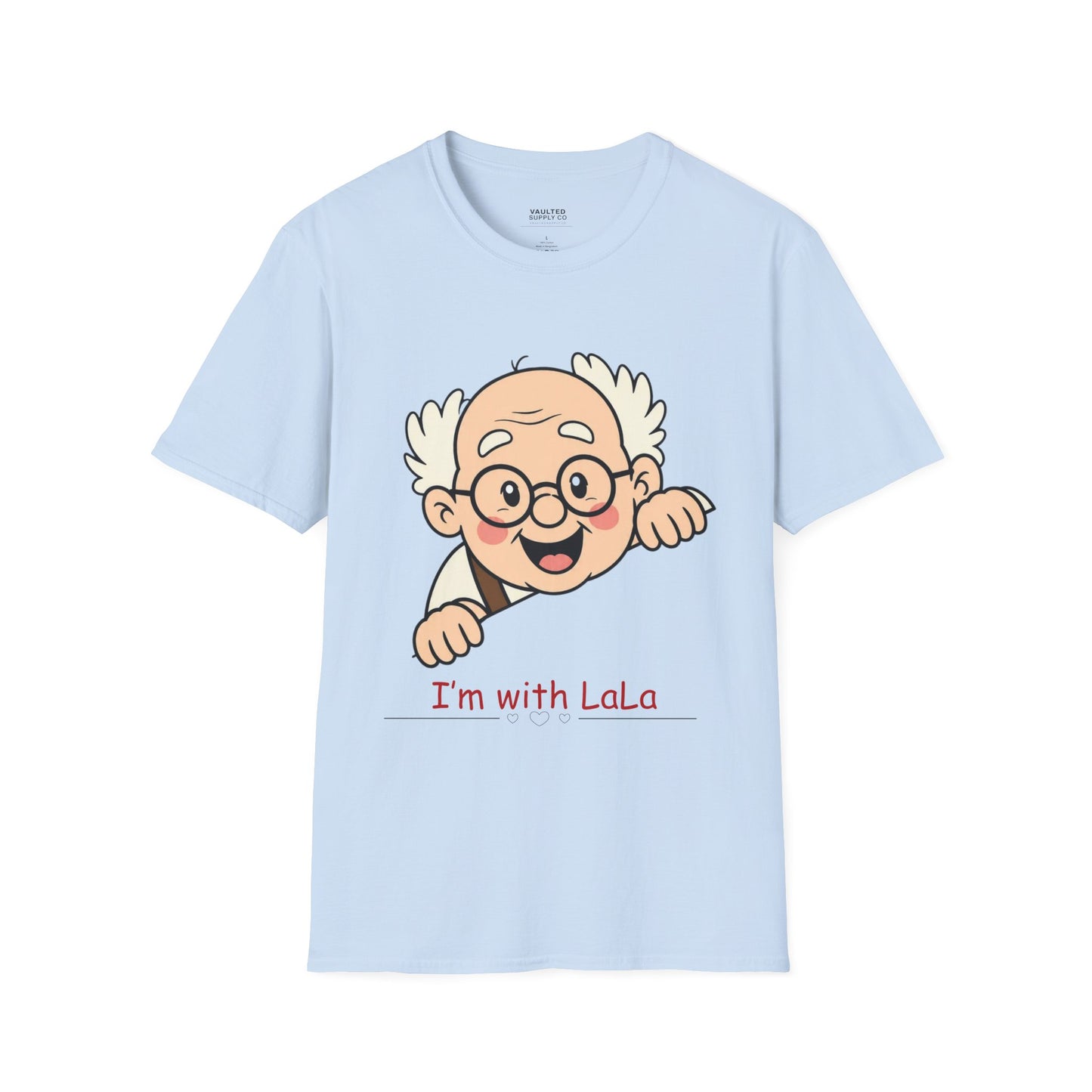 Grandpa Peeking T-Shirt — "I'm with LaLa" Cute Retro Grandpa Graphic Tee