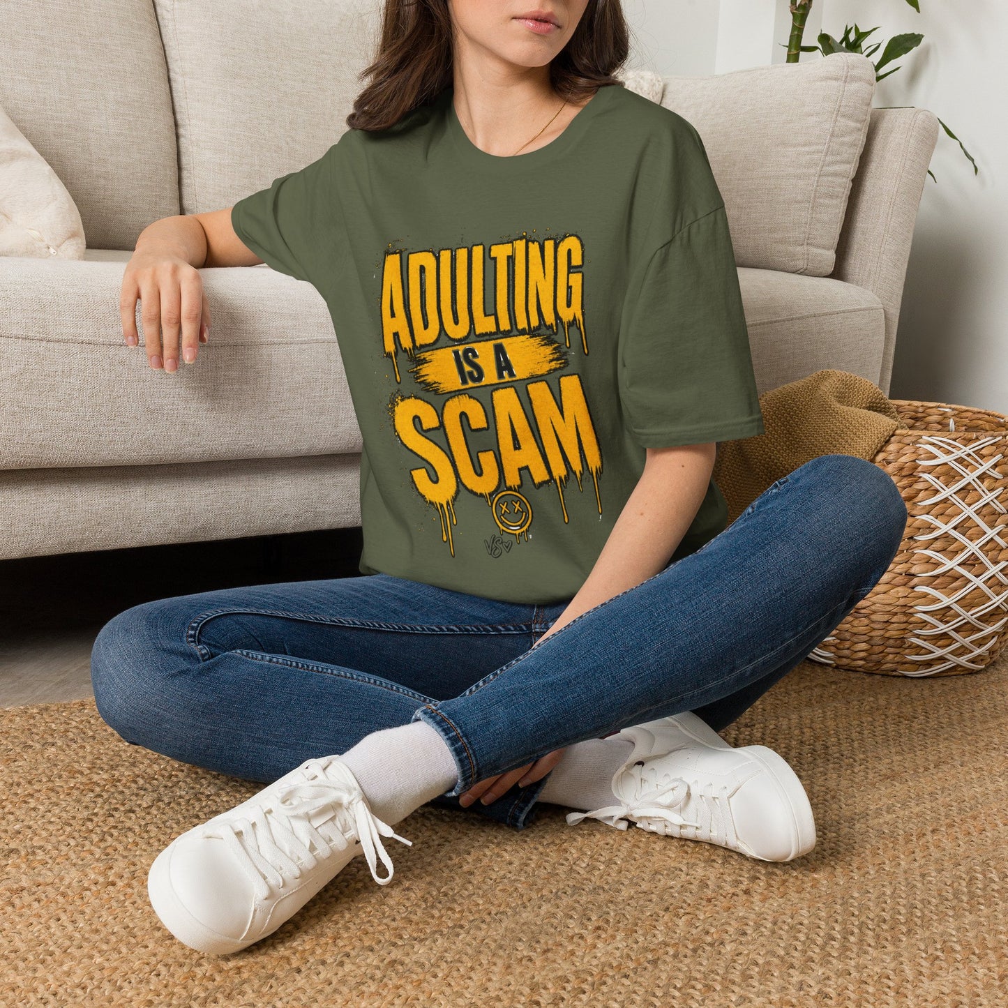Adulting Is a Scam T-Shirt — Funny Adult Humor Graphic Tee
