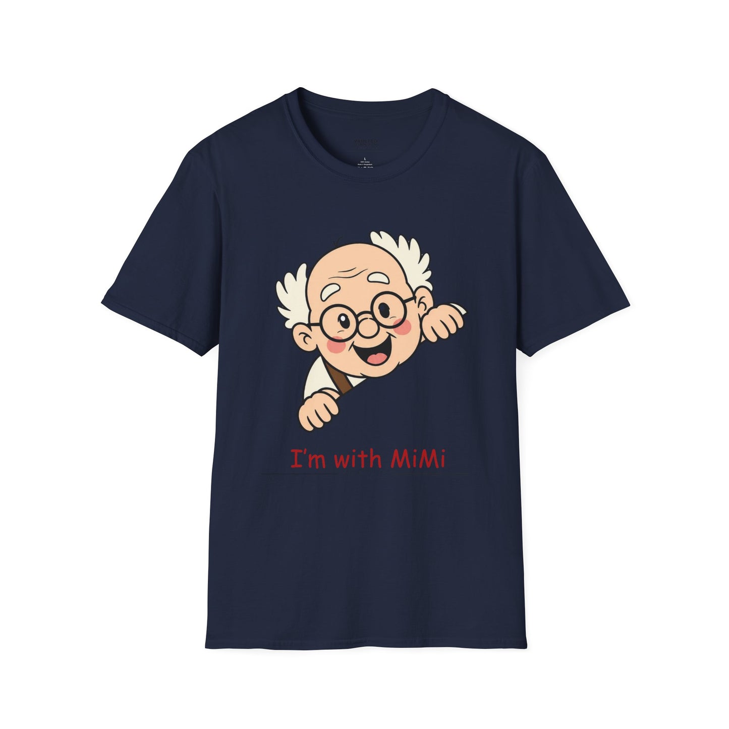 Grandpa Face T-Shirt — "I'm with MiMi" Cute Family Grandpa Tee