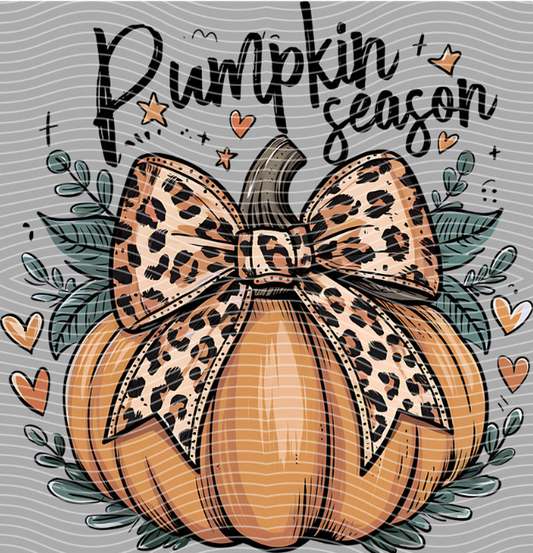 Pumpkin Season Leopard Bow DTF Transfer