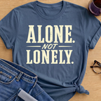 Alone Not Lonely T-Shirt - Indigo Blue
