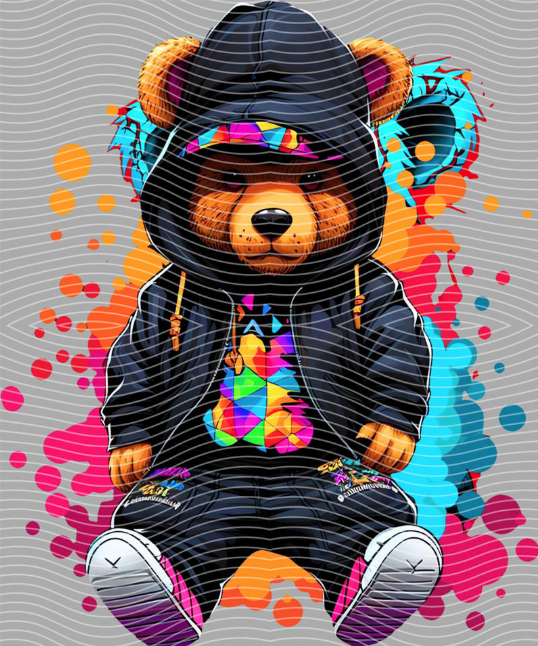 Graffiti Dragon Bear DTF Transfer