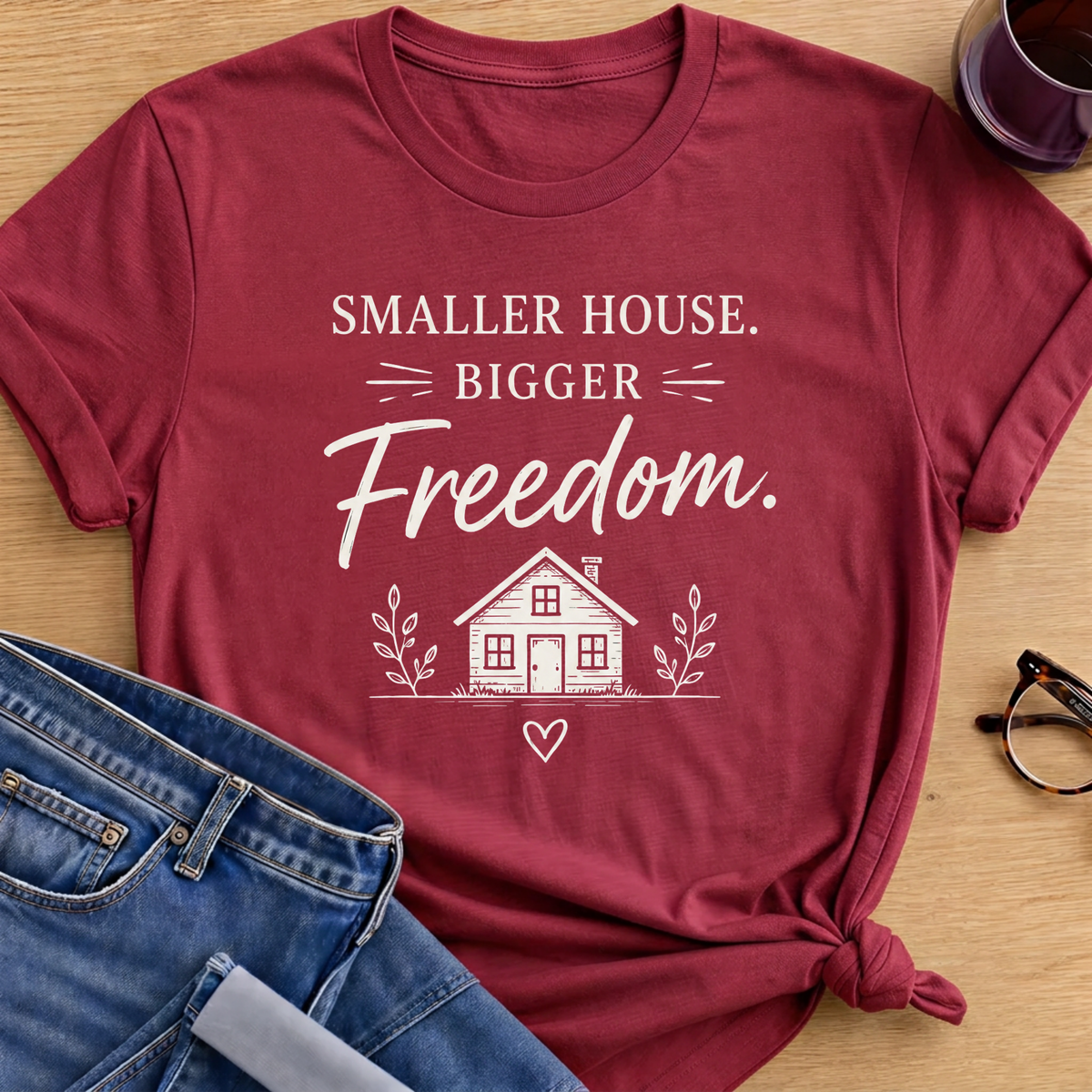 Bathroom Encore T-Shirt - Antique Cherry Red