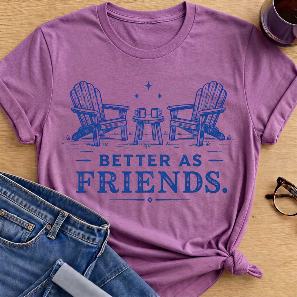 Better as Friends T-Shirt - Heather Radiant Orchid