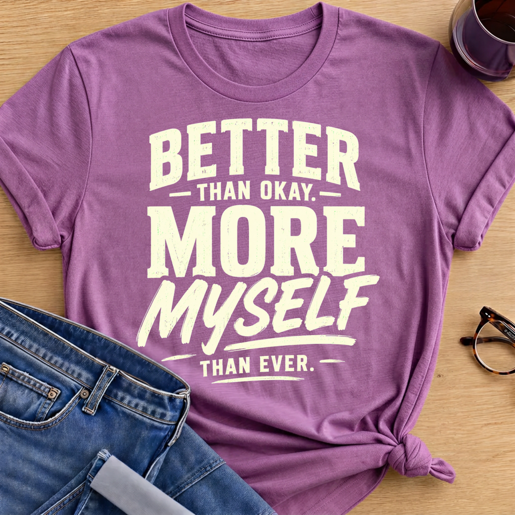 Better than Okay T-Shirt - Heather Radiant Orchid