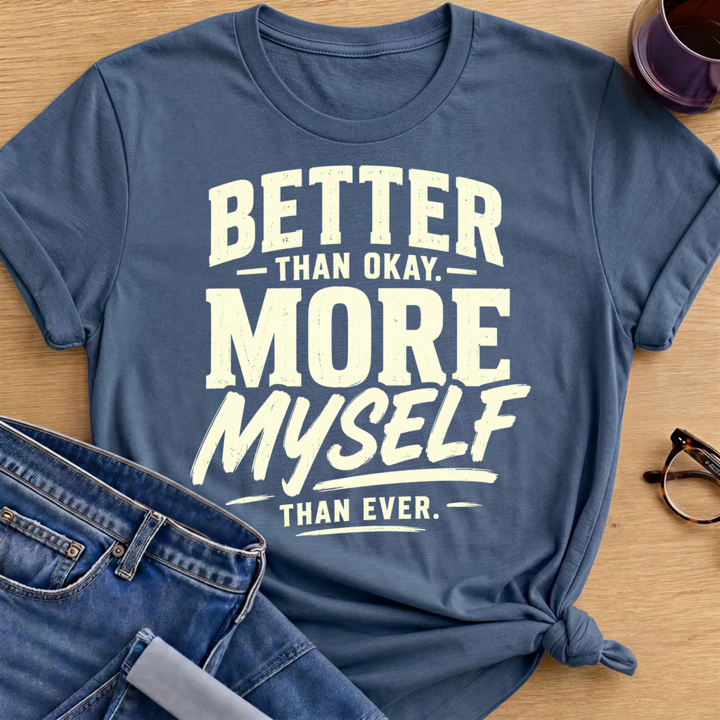 Better than Okay T-Shirt - Indigo Blue