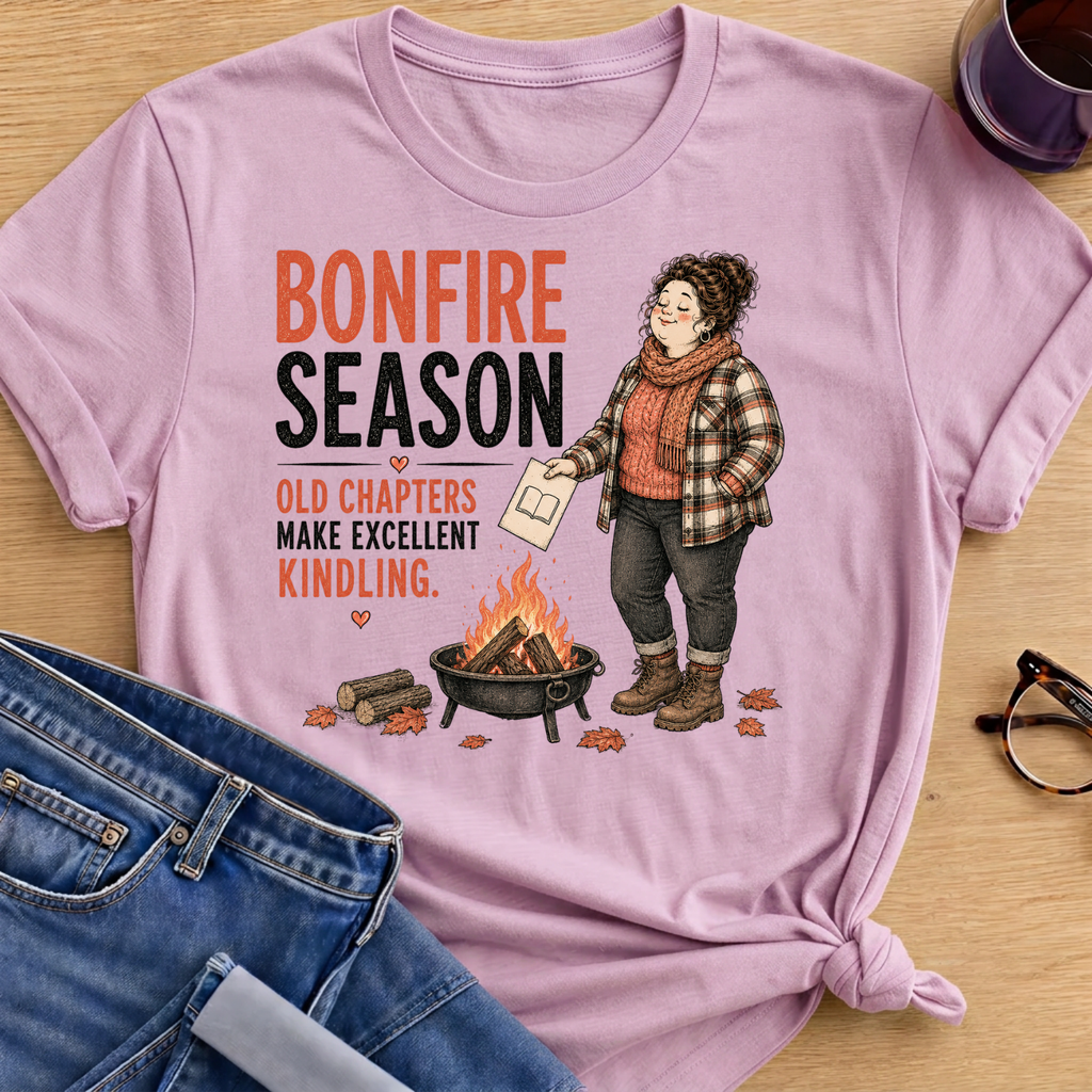 Bonfire Season T-Shirt - Light Pink