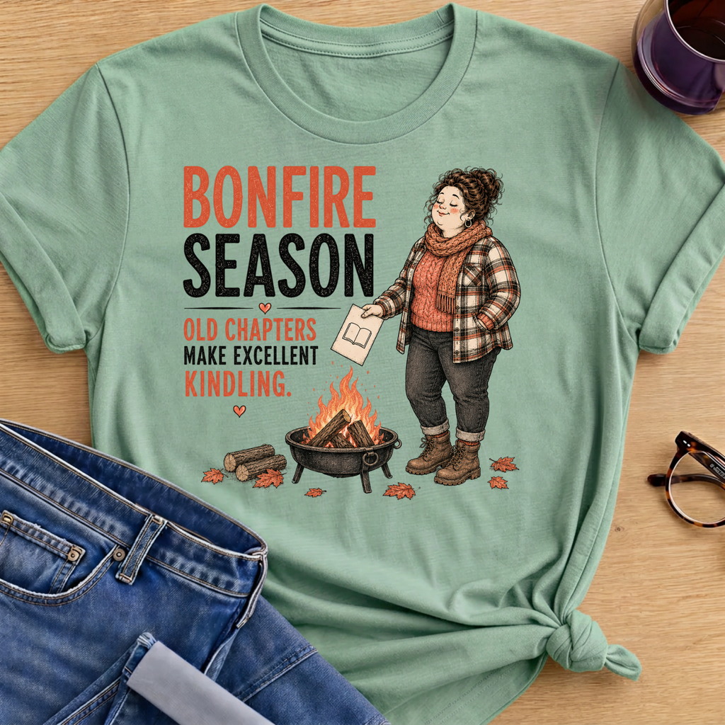 Bonfire Season T-Shirt - Mint Green
