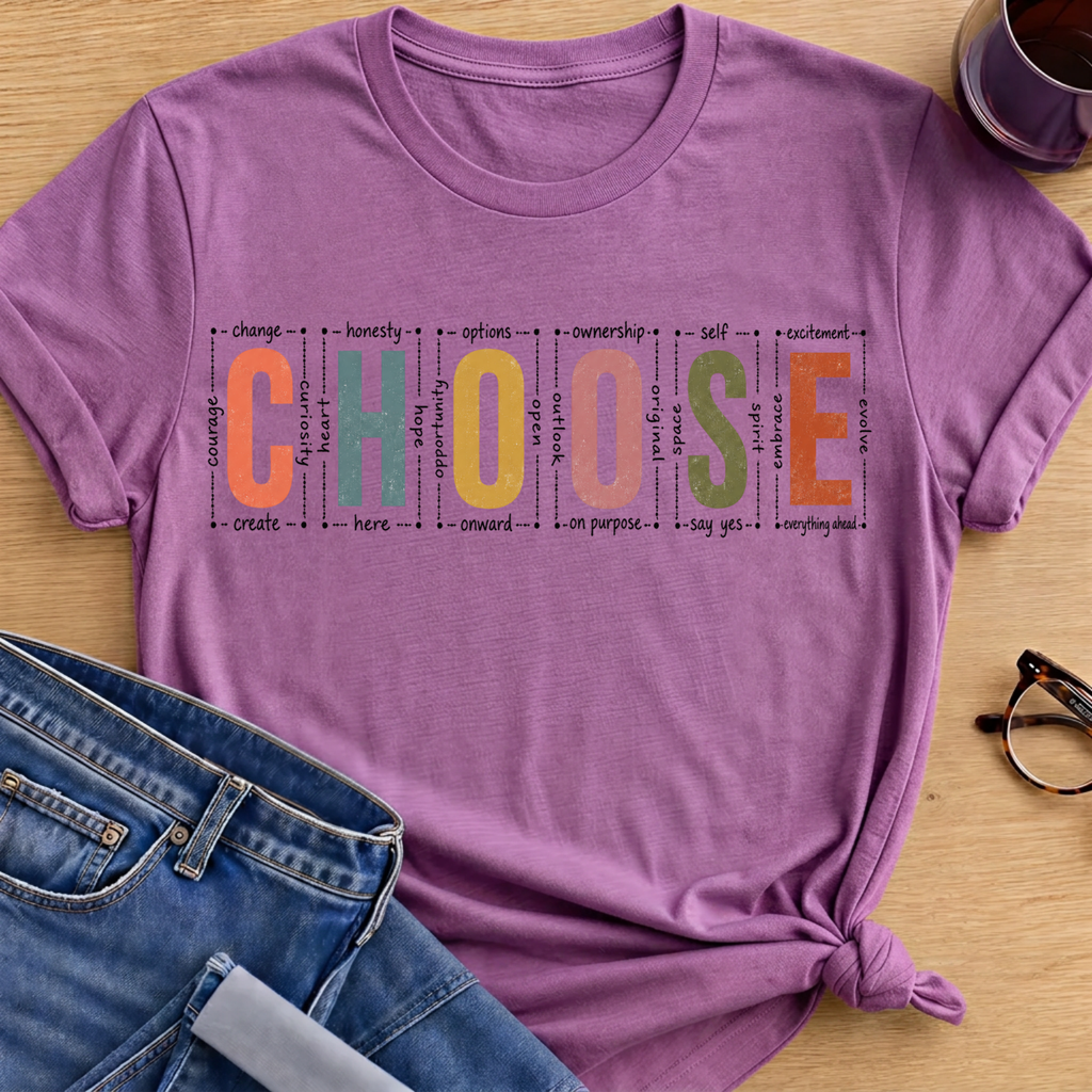 CHOOSE T-Shirt - Heather Radiant Orchid