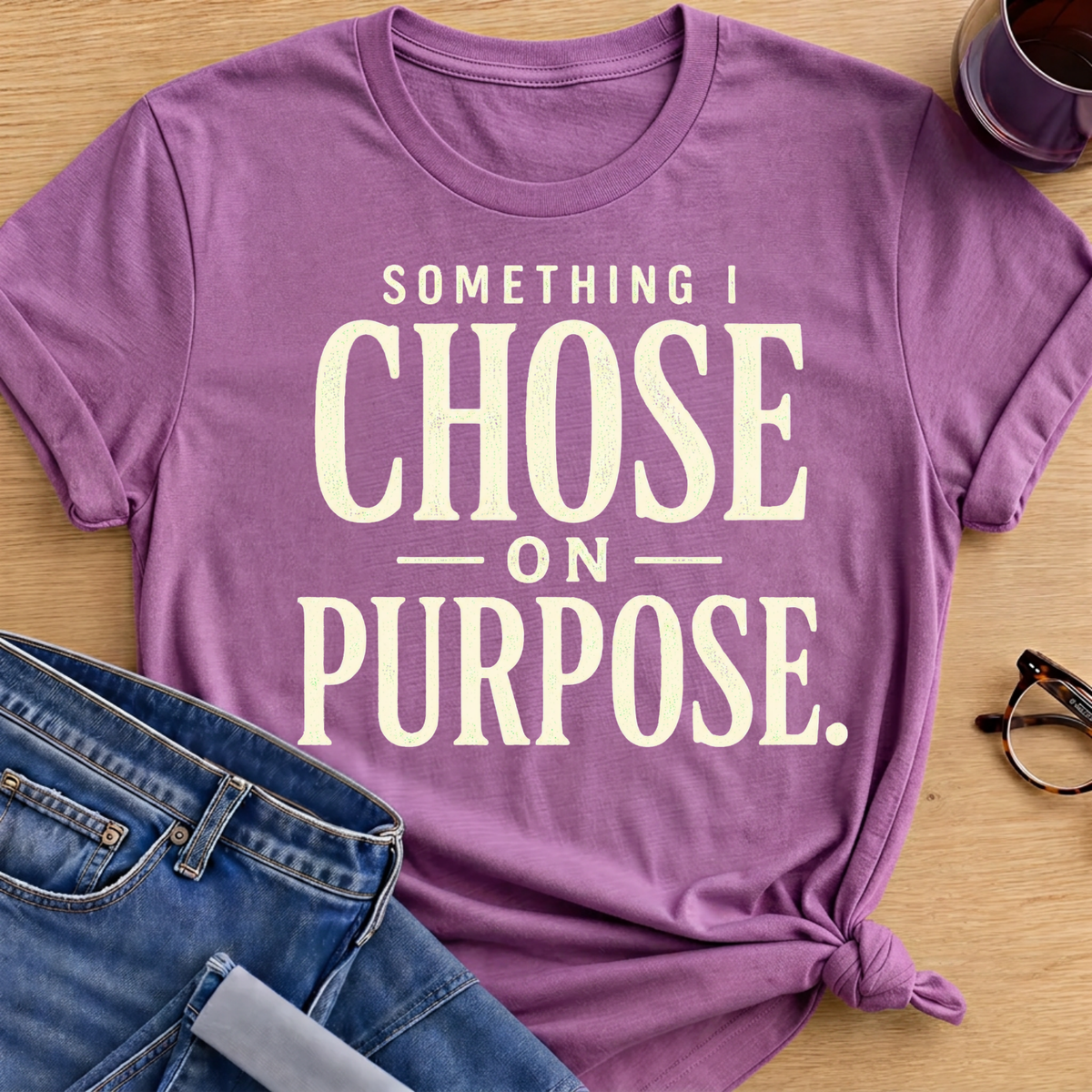 Choose on Purpose T-Shirt - Heather Radiant Orchid