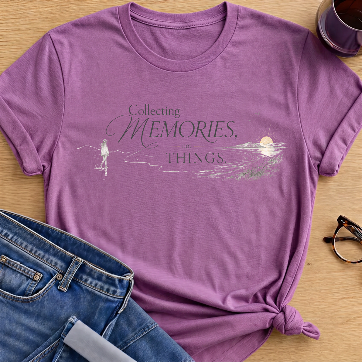Collecting Memories T-Shirt - Heather Radiant Orchid