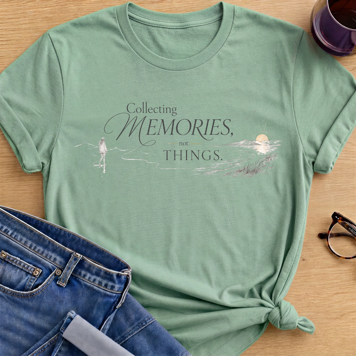 Collecting Memories T-Shirt - Mint Green