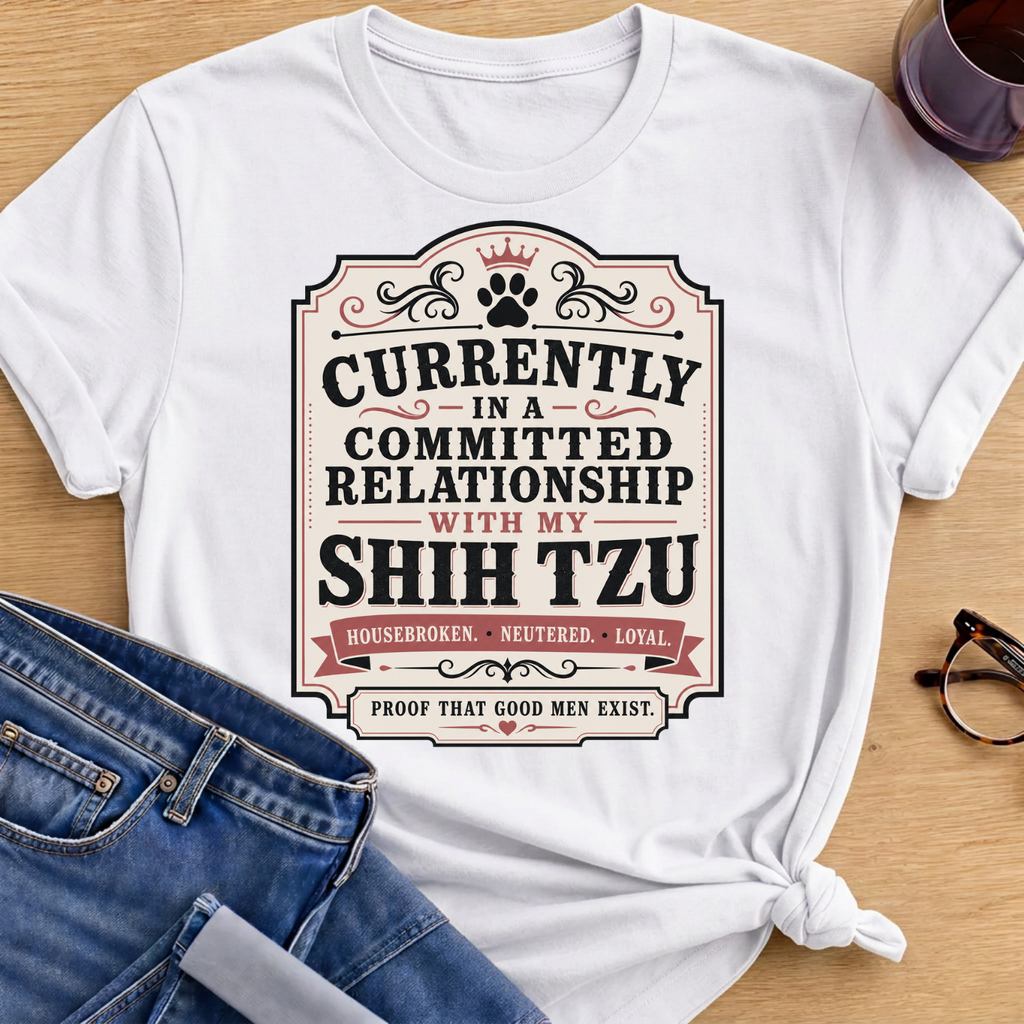 Committed Relationship with My Shih Tzu T-Shirt - White
