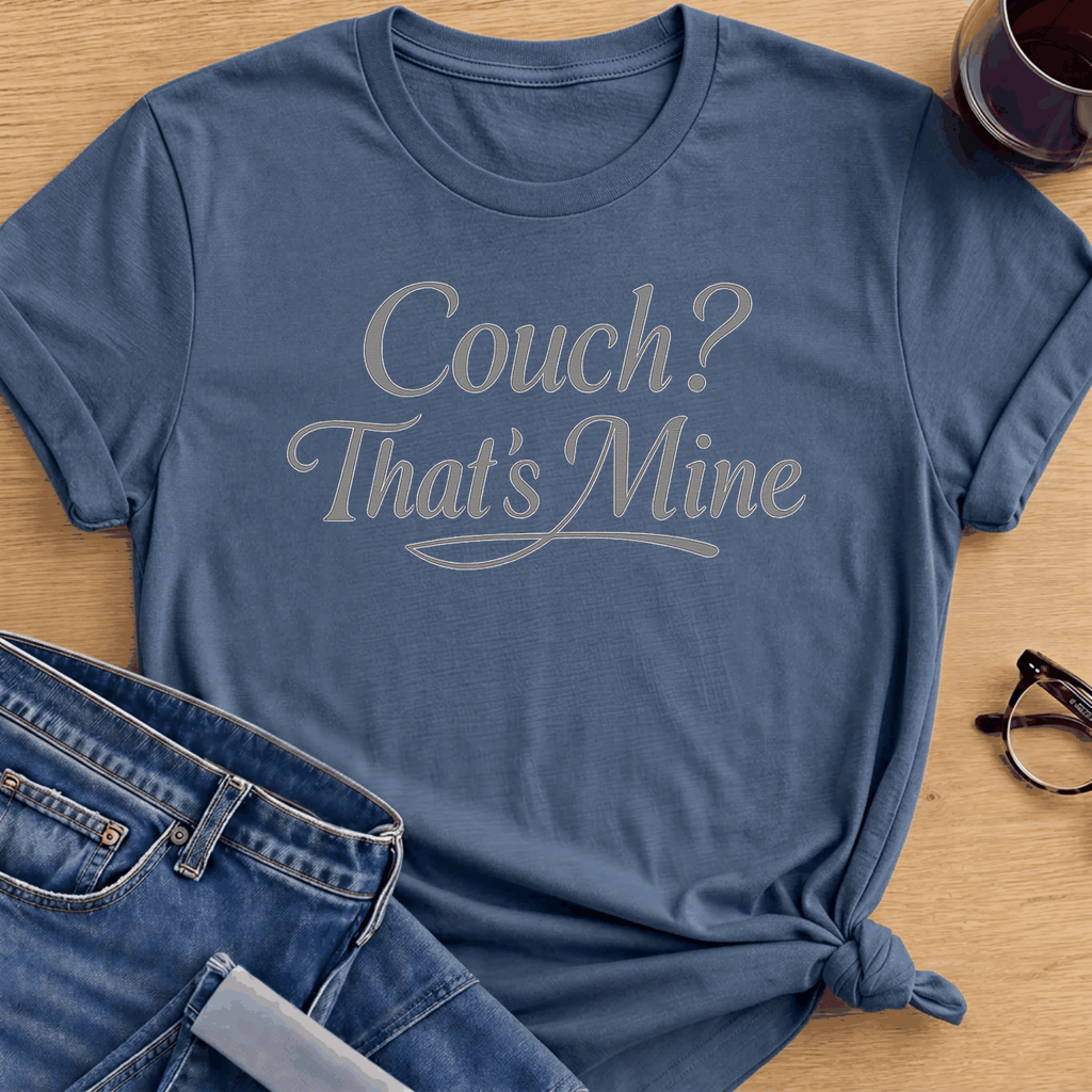 Couch That's Mine T-Shirt - Indigo Blue