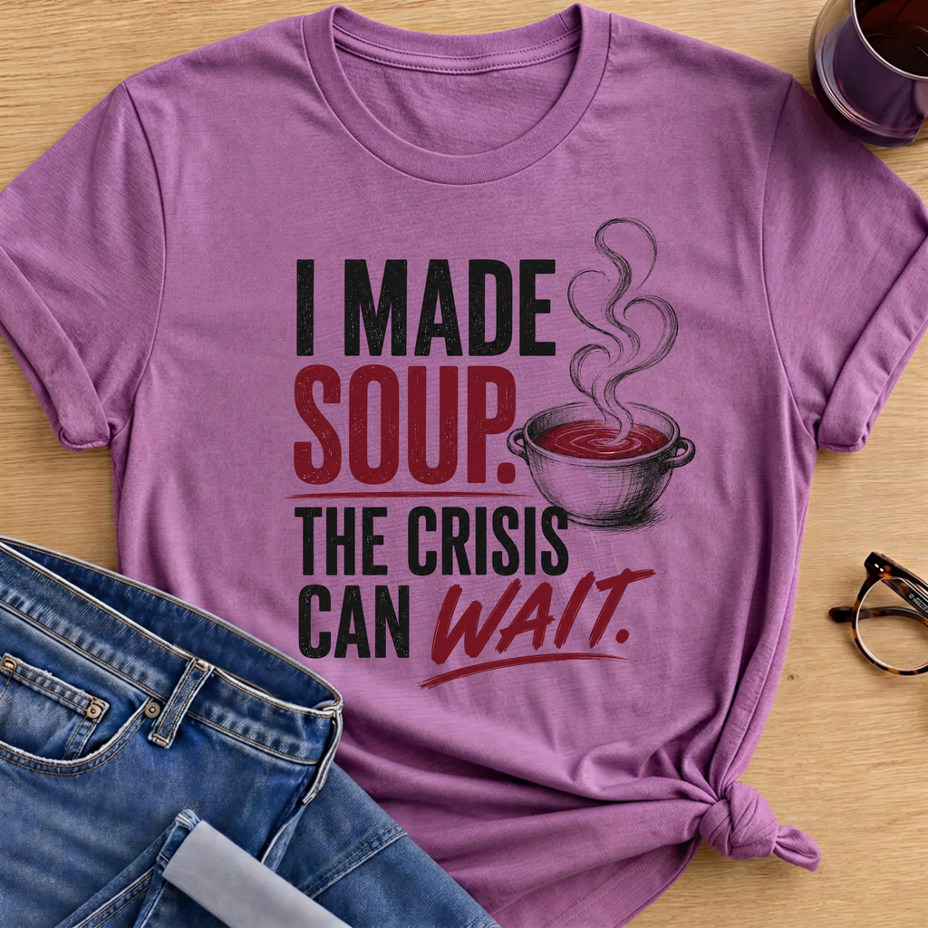 Crisis Wait T-Shirt - Heather Radiant Orchid