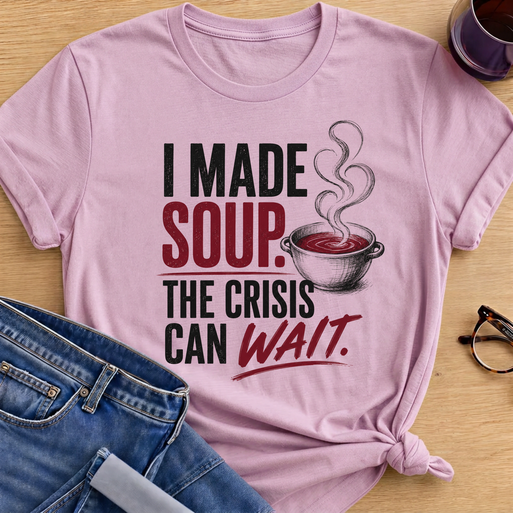 Crisis Wait T-Shirt - Light Pink
