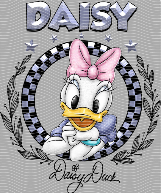 Daisy Duck Varsity DTF Transfer