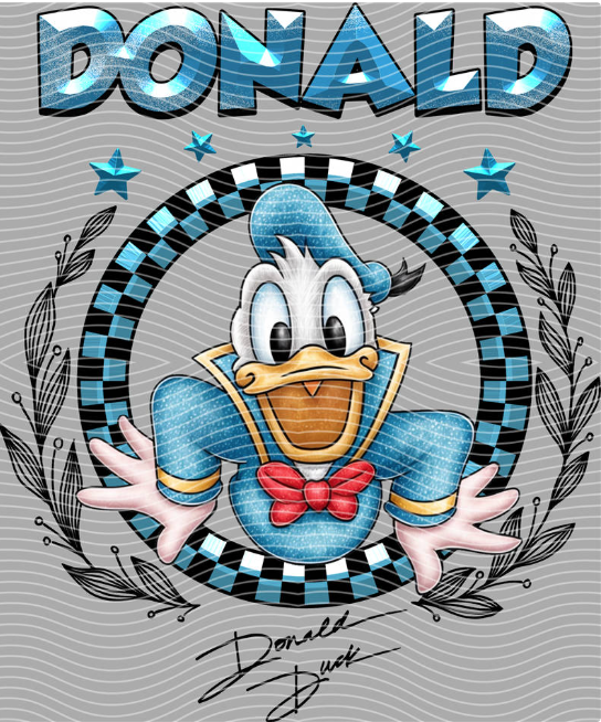 Donald Duck Varsity DTF Transfer