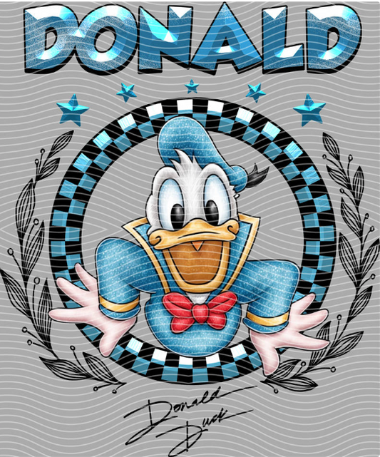 Donald Duck Varsity DTF Transfer