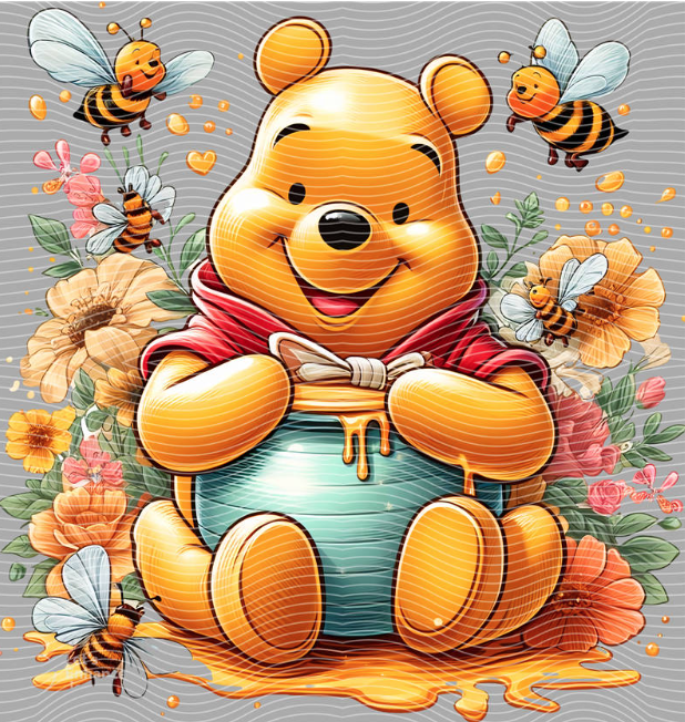 Pooh's Honey Garden DTF Transfer