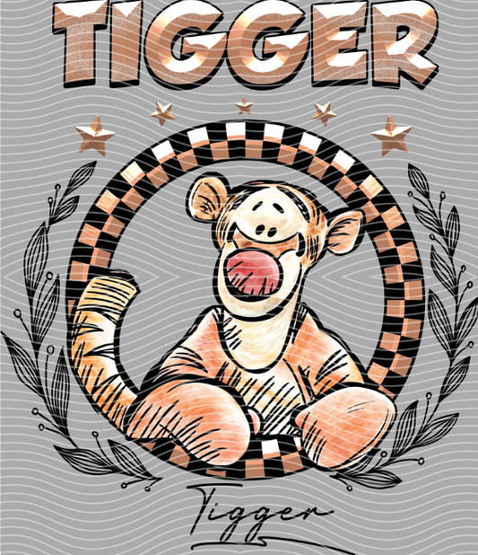 Tigger Varsity DTF Transfer